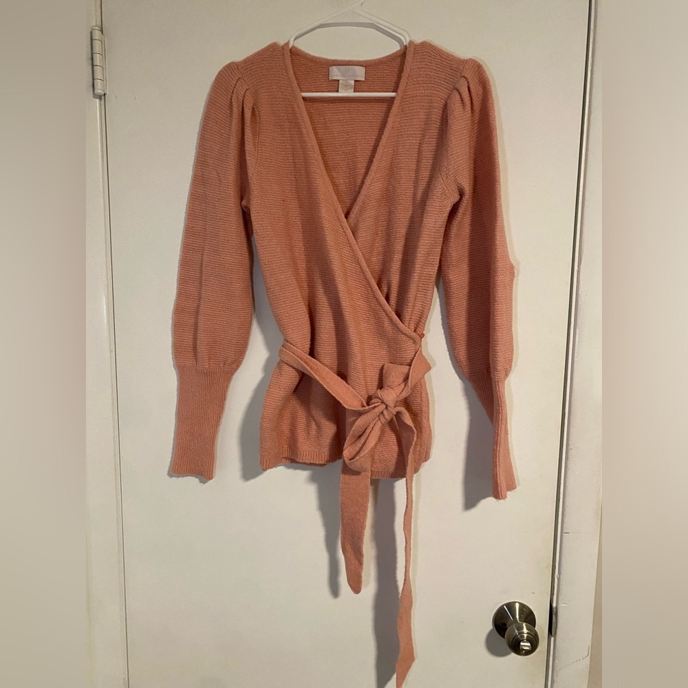 Rachel Parcell Peach Wrap Cardigan